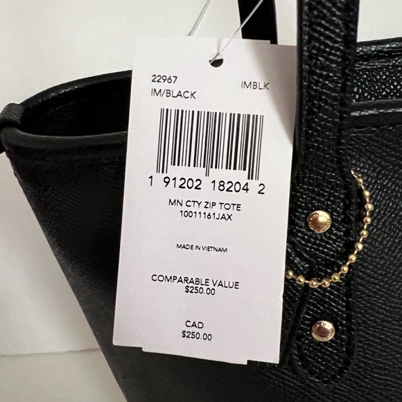 NWT COACH MINI CITY ZIP TOTE HANDBAG PURSE - Picture 14 of 14